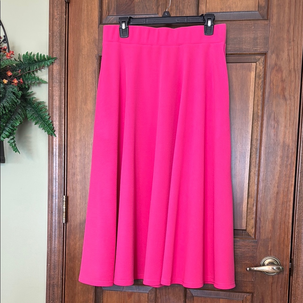 White Mark  Pink Women's Midi Skirt, L
